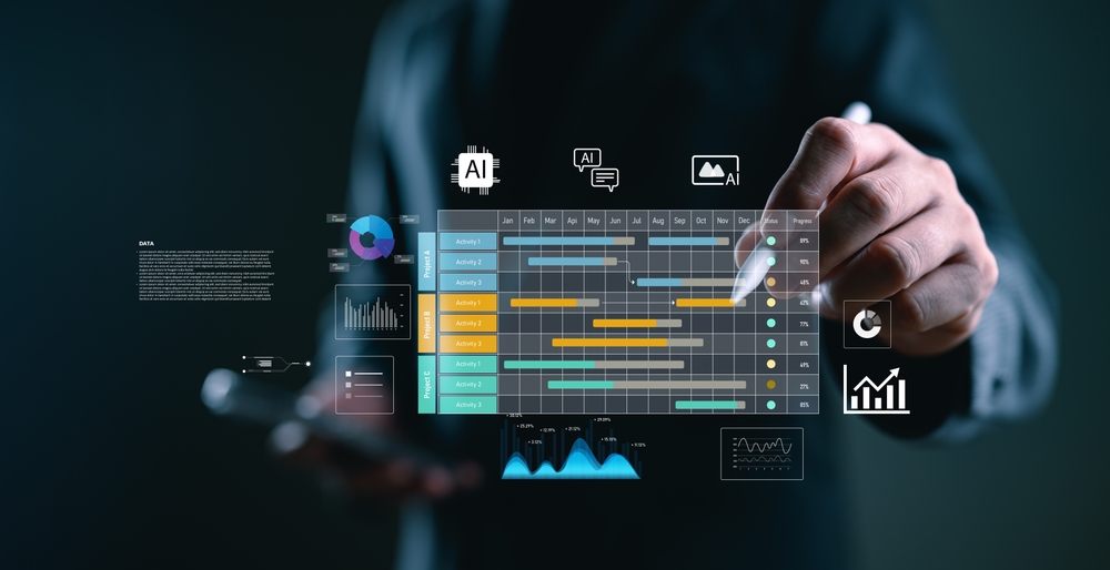 A monitored automation workflow displayed on a technical dashboard